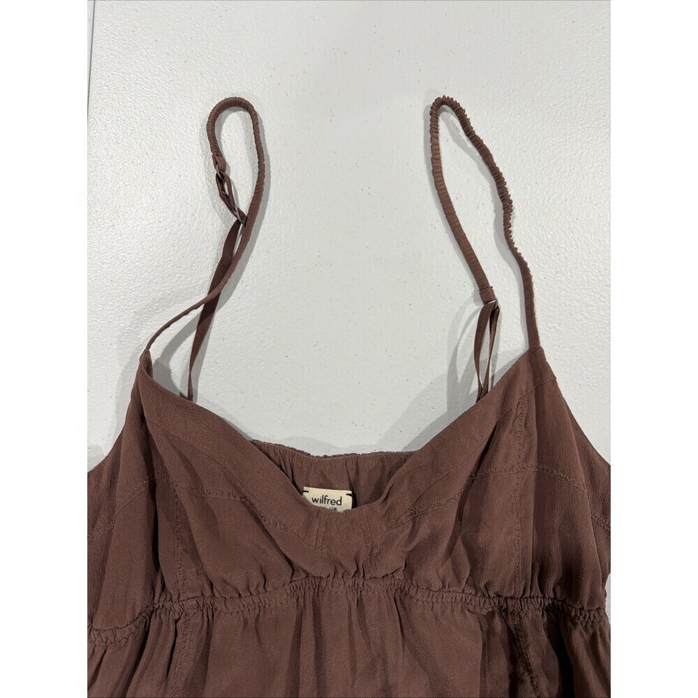 Wilfred Aritzia Camisole 100% Silk Lace Trim Top Mauve Pink XS Sleeveless GUC - Picture 14 of 15